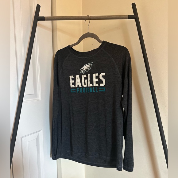 Eagles Men’s M Dry Fit Long Sleeve, Dark Grey - Picture 1 of 2
